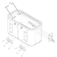 GIVI DLM36 Onderschaal, & deksel voor koffers op de moto, Links Aluminium ZDLM36ALFM