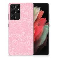 Samsung Galaxy S21 Ultra | TPU Case | White Flowers