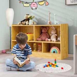 Kinderboekenkast & Speelgoed Opslag 5 Kubussen Kinderen Opbergkast voor het Organiseren van Speelgoed Boeken Houten Opbergplank