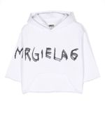 MM6 Maison Margiela Kids hoodie à logo imprimé - Blanc - thumbnail