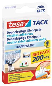 tesa TACK Dubbelzijdige kleefpads Transparant Inhoud: 200 stuk(s)