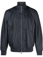 Brunello Cucinelli veste bomber en cuir - Bleu - thumbnail