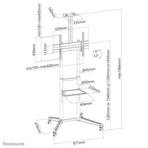 Neomounts FL50-550BL1 mobiel vloerstatief voor flatscreen