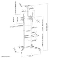 Neomounts FL50-550BL1 mobiel vloerstatief voor flatscreen - thumbnail