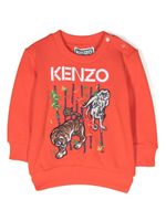 Kenzo Kids sweat en coton à logo imprimé - Rouge - thumbnail