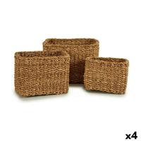 Mandenset Gift Decor Bruin Zeealgen 4 L 8 L 12 L (4 Stuks)