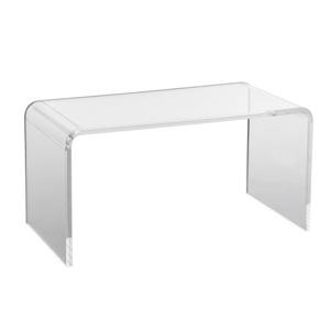 VEVOR bijzettafel 813 x 401 x 414 mm, U-vormige acryl tafel bijzettafel, transparante salontafel voor drankjes, eten, snacks, gebruikt in woonkamer, slaapkamer, studeerkamer, etc.