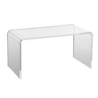 VEVOR bijzettafel 813 x 401 x 414 mm, U-vormige acryl tafel bijzettafel, transparante salontafel voor drankjes, eten, snacks, gebruikt in woonkamer, slaapkamer, studeerkamer, etc.