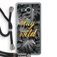 Stay wild: Sony Xperia XZ2 Compact Transparant Hoesje met koord