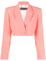 Patrizia Pepe blazer crop à revers pointus - Rose - thumbnail