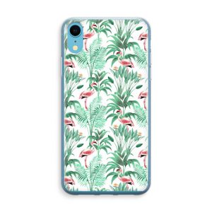 Flamingo bladeren: iPhone XR Transparant Hoesje