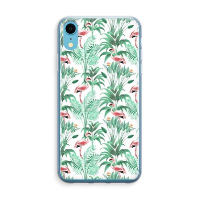 Flamingo bladeren: iPhone XR Transparant Hoesje