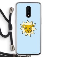 Kleine leeuw: OnePlus 7 Transparant Hoesje met koord