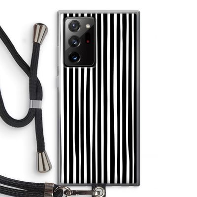 Stripes: Samsung Galaxy Note 20 Ultra / Note 20 Ultra 5G Transparant Hoesje met koord