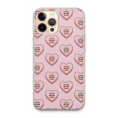 Chicks before dicks: iPhone 13 Pro Max Transparant Hoesje