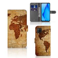 Huawei P40 Lite | Flip Cover | Wereldkaart