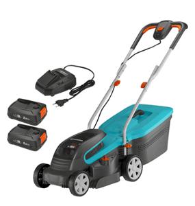 Gardena PowerMax grasmaaier Duwgrasmaaier Batterij/Accu Zwart, Blauw, Oranje