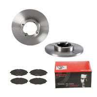 Remmenset, remschijf BREMBO, Remschijftype: Massief, Inbouwplaats: Vooras, u.a. für Chevrolet, Daewoo