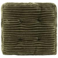 2e Halve Prijs Leen Bakker - Matraskussen Cara - Olijf - 45x45x8 Cm - Polyester - Groen