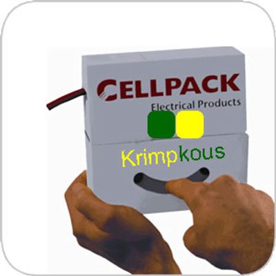 Krimpkous Cellpack 25.4-12.7mm doos 4M groengeel