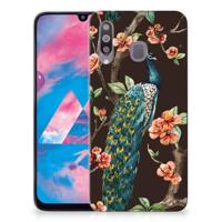 Samsung Galaxy M30 | TPU Hoesje | Pauw met Bloemen