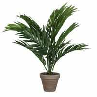 Groene Areca palm kunstplant  in pot 40 cm woonaccessoires/woondecoraties   -