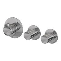 BRAUER Stripe Inbouwthermostaat - 2 stopkranen - in- en afbouwdelen - chroom 5-CE-350