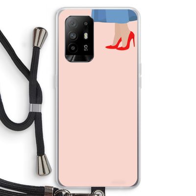 High heels: Oppo A95 5G Transparant Hoesje met koord