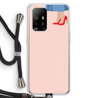High heels: Oppo A95 5G Transparant Hoesje met koord