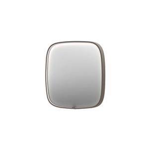 Spiegel INK SP31 40x4x40 cm incl. LED-verlichting en Spiegelverwarming Geborsteld RVS