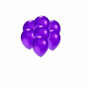 200x Mini ballonnen paars metallic   -