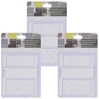 Zelfklevende meubel/vloerbeschermers - 138-delig - antislip - wit