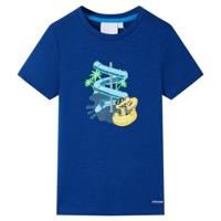 VidaXL Kindershirt 128 donkerblauw