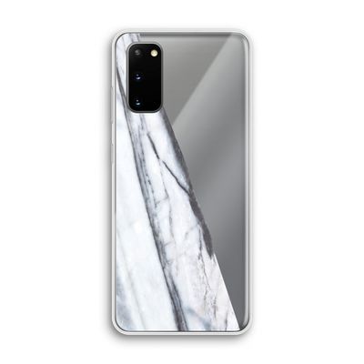 Gestreepte marmer: Samsung Galaxy S20 Transparant Hoesje
