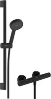 Hansgrohe Activera Select S doucheset thermostatisch 15cm en glijstang 65cm mat zwart