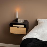 Bendt Zwevend Nachtkastje 'Nonny' Bamboe en staal