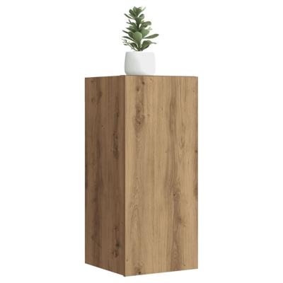 Tv-meubel 30,5x30x60 cm bewerkt hout artisanaal eikenkleurig