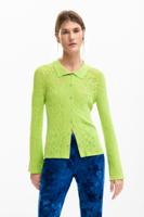 Strak T-shirt bloemen - GREEN - XL