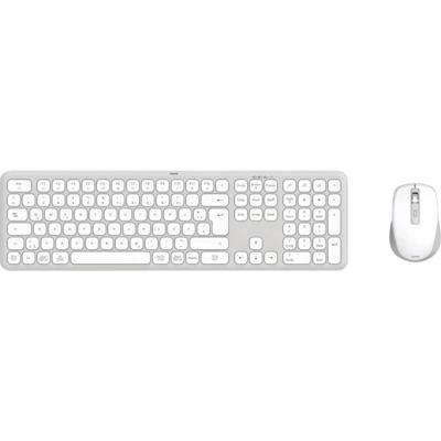 Hama Set met toetsenbord en muis Draadloos QWERTZ, Duits Grijs, Wit