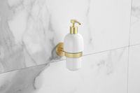 Zeepdispenser SaniClear Brass | Wandmontage | Keramiek | Rond | Goud geborsteld