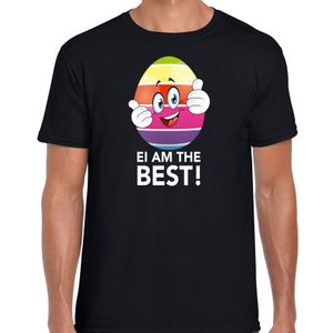 Vrolijk Paasei ei am the best t-shirt zwart voor heren - Paas kleding / outfit