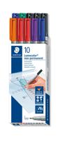 Staedtler Foliestift Lumocolor® non-permanent pen 316 316 B10 Rood, Blauw, Groen, Zwart, Oranje, Lila