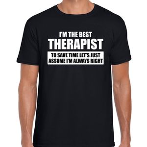 I'm the best therapist t-shirt zwart heren - De beste therapeut cadeau