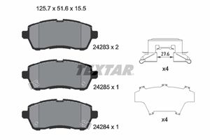 Remblokkenset, schijfrem TEXTAR, u.a. fÃ¼r Suzuki, Daihatsu, Mazda, Subaru