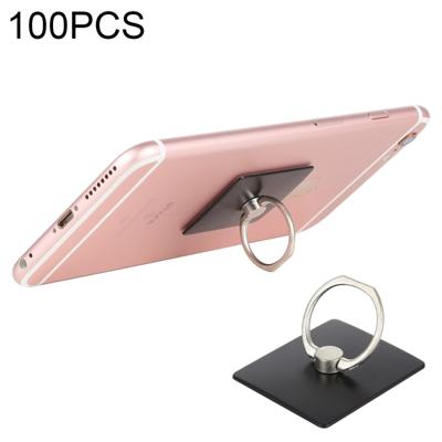 100 PCS Universal Finger Ring Mobile Phone Holder Stand For iPad iPhone Galaxy Huawei Xiaomi LG HTC and Other Smart Phones(Black)