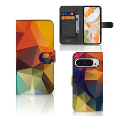 Google Pixel 9 | 9 Pro | Book Case | Polygon Color