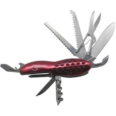 Benson Zwitsers zakmes - rood - RVS - 12 functies - multifunctioneel