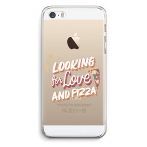 Pizza is the answer: iPhone 5 / 5S / SE Transparant Hoesje