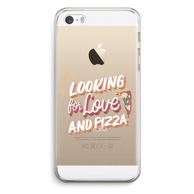 Pizza is the answer: iPhone 5 / 5S / SE Transparant Hoesje