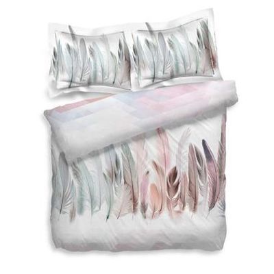Heckett & Lane dekbedovertrek Finestock - roze - 140x200 cm